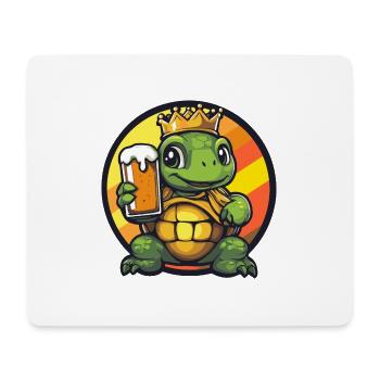 Bande dessinée de bière tortue - Tapis de souris (format paysage) - blanc - Devant
