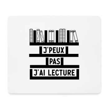 J Peux Pas J Ai Lecture - Tapis de souris (format paysage) - blanc - Devant