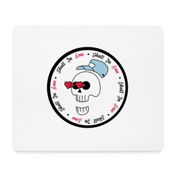 crâne dans l'amour - halloweem - crâne - Tapis de souris (format paysage) - blanc - Devant