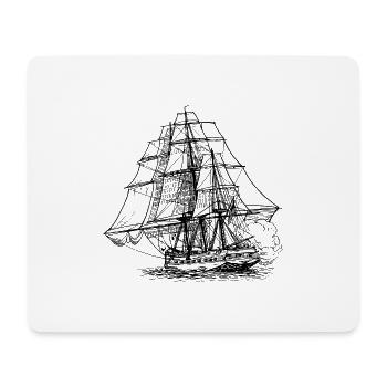 Schiff - Mousepad (Querformat) - Weiß - Vorne