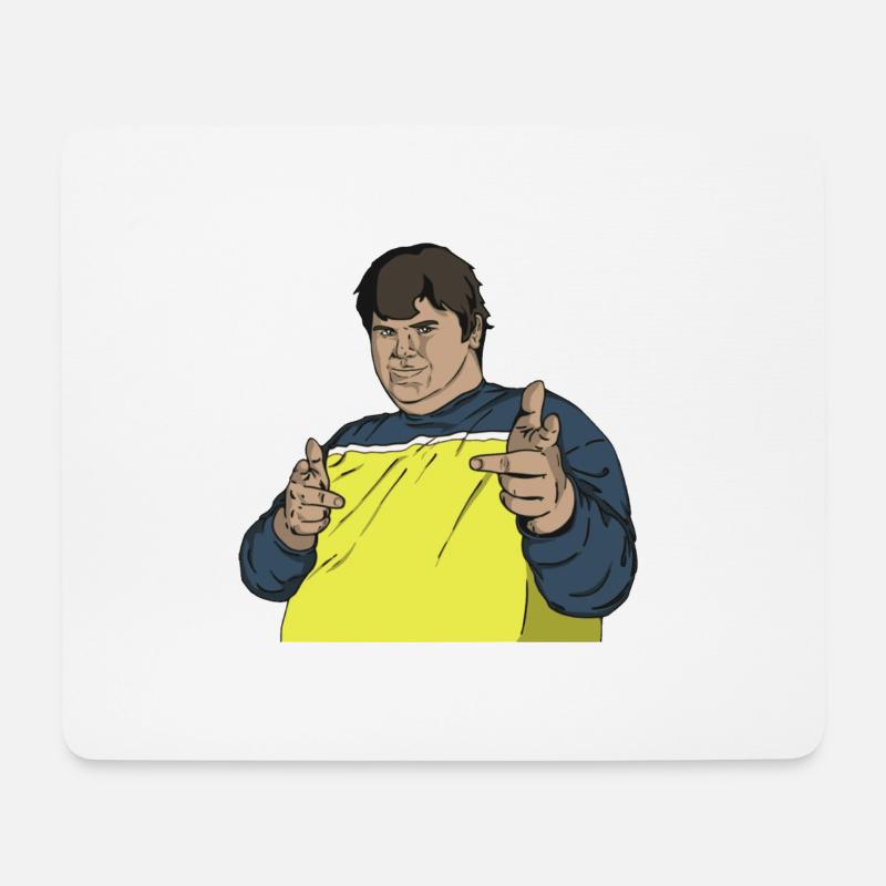 Dicker Mann - Mousepad (Querformat) - Weiß