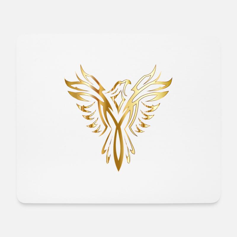 Phoenix Gold - Mousepad (Querformat) - Weiß