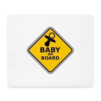 Bébé à bord - Tapis de souris (format paysage) - blanc - Devant