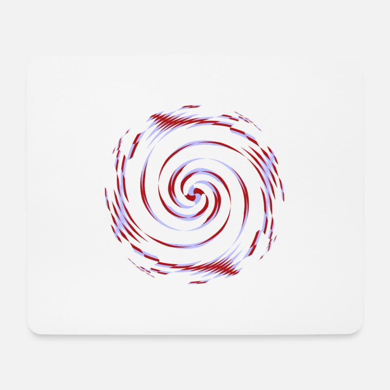 centrifugal pattern, Kreiselmuster - Mousepad (Querformat) - Weiß
