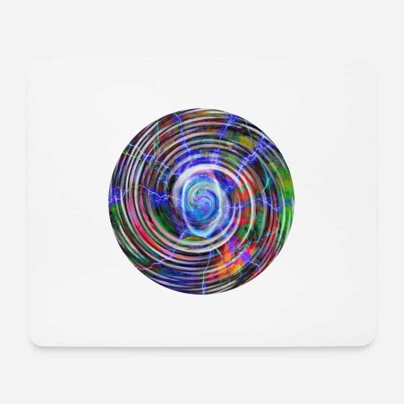 Lightning color ball, Blitz Farbenkugel - Mousepad (Querformat) - Weiß