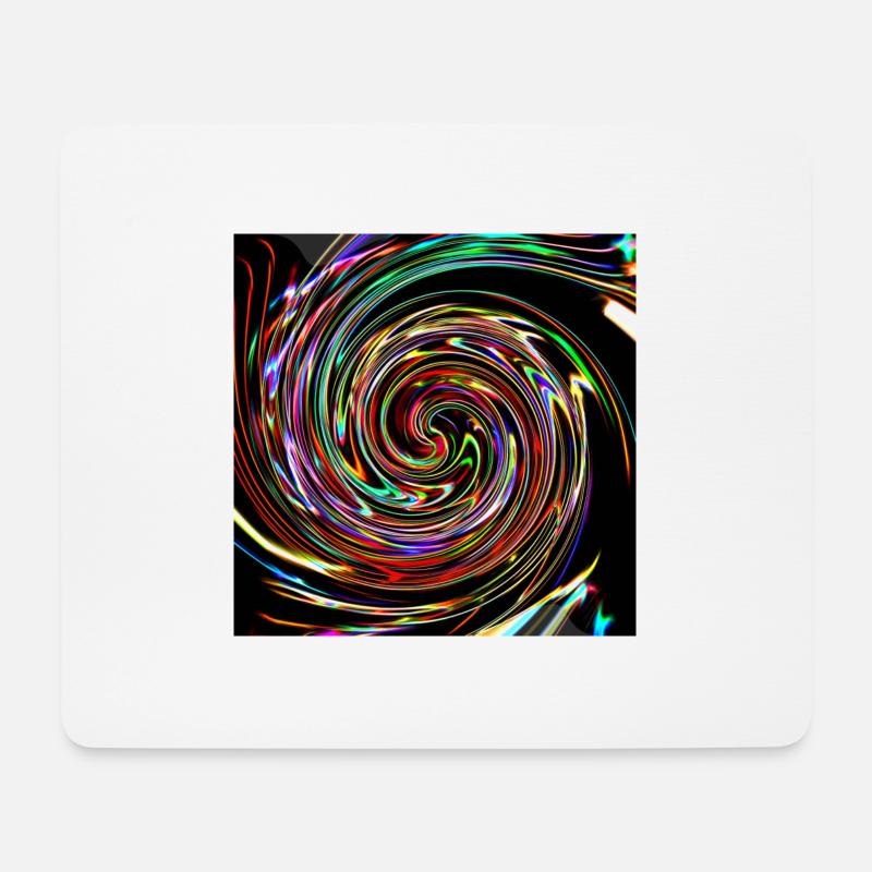Spirales néon, spirales néon - Tapis de souris (format paysage) - blanc