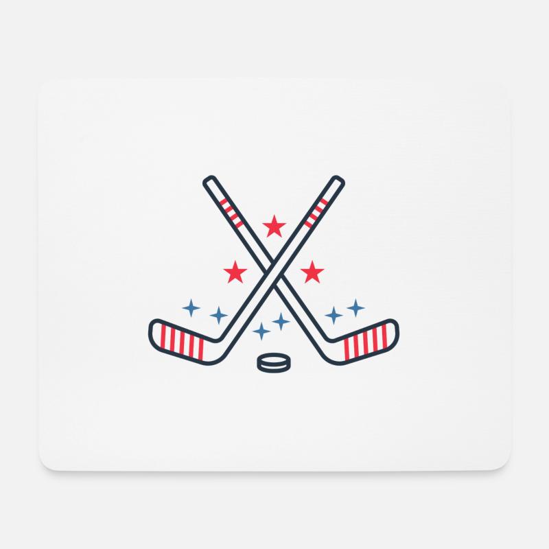 Hockey - Mousepad (Querformat) - Weiß