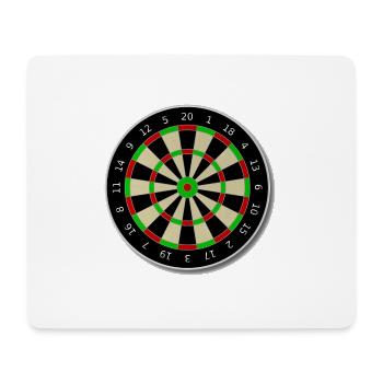 Dartscheibe - Mousepad (Querformat) - Weiß - Vorne
