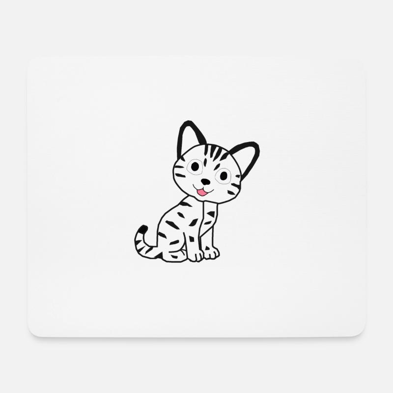 Cat - Mouse Pad (horizontal) - white