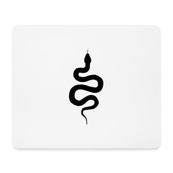 Snake in black - Mouse Pad (horizontal) - white - Front