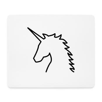 Einhorn - Mousepad (Querformat) - Weiß - Vorne