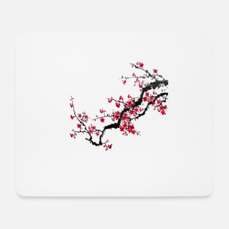 Japan Kirschbaum - Mousepad (Querformat) - Weiß