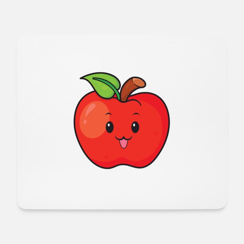 Apfel - Mousepad (Querformat) - Weiß