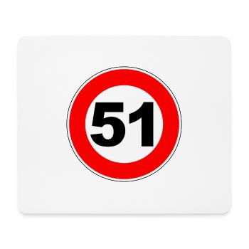 51. Geburtstag - 51 - Feier - Straßenschild - Mousepad (Querformat) - Weiß - Vorne