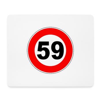 59. Geburtstag - 59 - Feier - Straßenschild - Mousepad (Querformat) - Weiß - Vorne