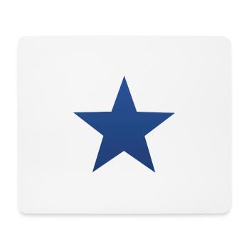 blauer Stern blue star - Mousepad (Querformat) - Weiß - Vorne