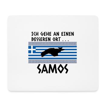 Samos Spruch Griechenland Urlaub - Mousepad (Querformat) - Weiß - Vorne