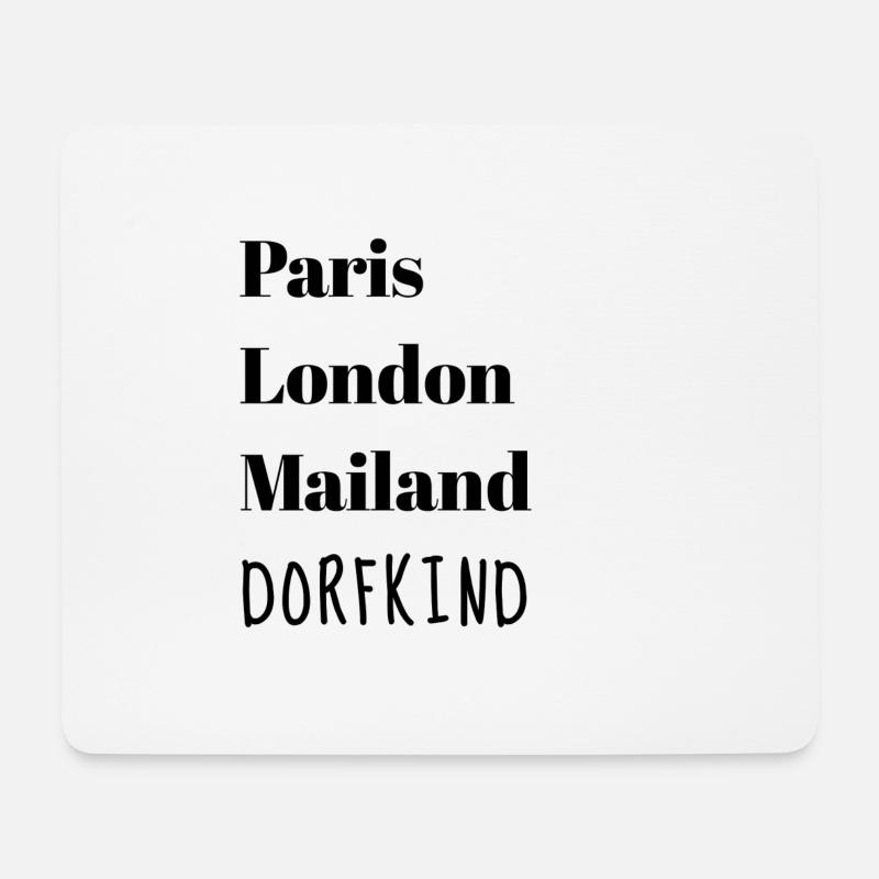 Dorfkind - Mousepad (Querformat) - Weiß