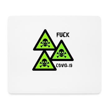 Fuck Covid-19 - Mousepad (Querformat) - Weiß - Vorne