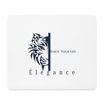 Élégance - Tapis de souris (format paysage) - blanc - Devant
