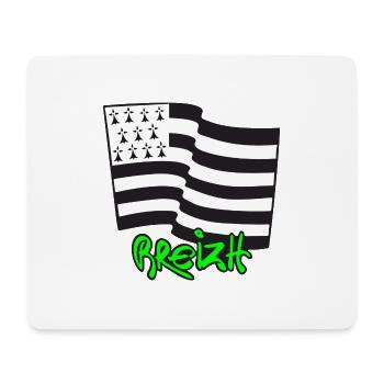 Logo Vert Fluo - Tapis de souris (format paysage) - blanc - Devant