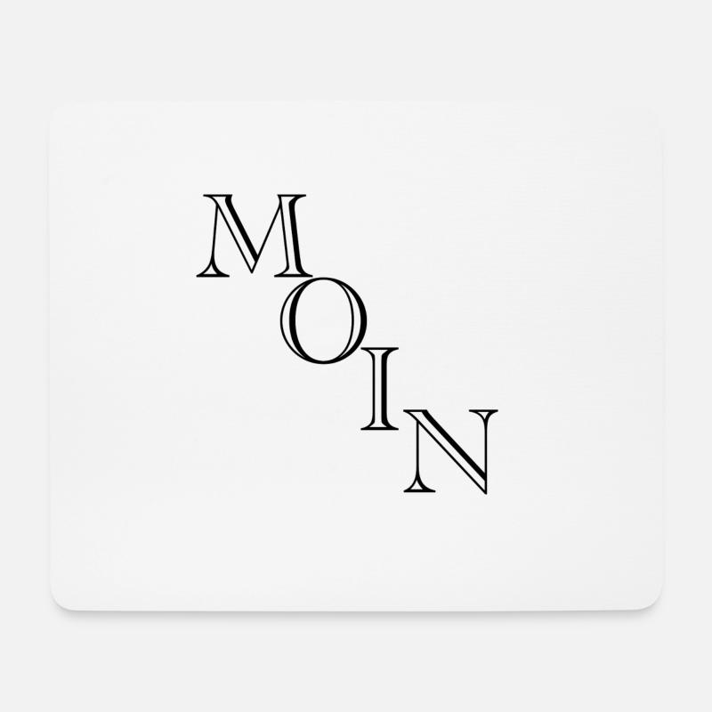 Moin moinsen moin moin - Mousepad (Querformat) - Weiß