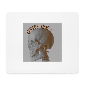 coffee time skull - Tapis de souris (format paysage) - blanc - Devant
