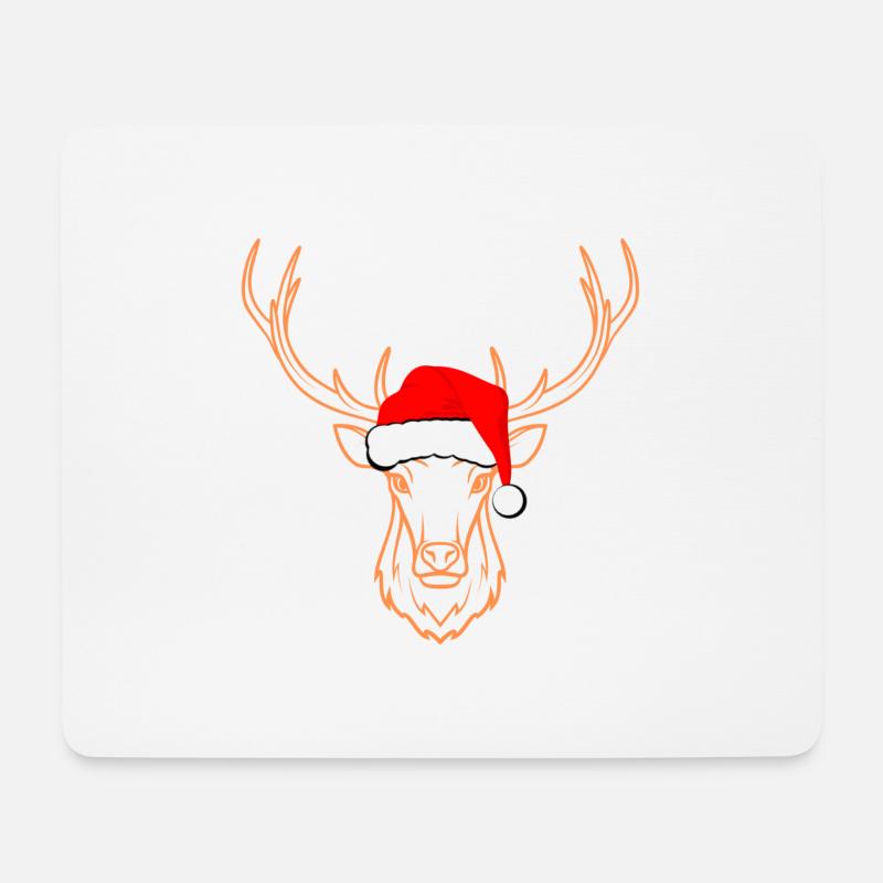 Oh Deer Hirsch lustiges Weihnachtsgeschenk, Hirsch - Mousepad (Querformat) - Weiß