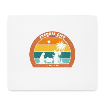 Christmas Nativity with Jesus - Eternal Gift - Mouse Pad (horizontal) - white - Front