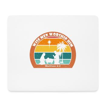 Christmas Nativity with Jesus - Wise Men Worship H - Mouse Pad (horizontal) - white - Front