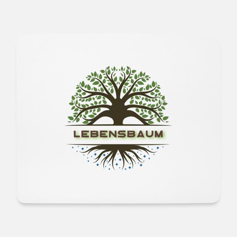 Lebensbaum - Mousepad (Querformat) - Weiß