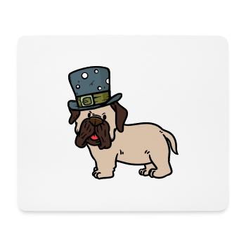 Gift Idea Dog Owner Pug Hat Mister Sir - Mouse Pad (horizontal) - white - Front
