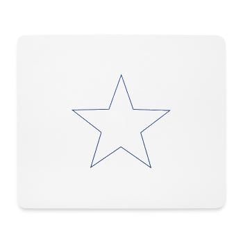 blauer Stern blue star - Mousepad (Querformat) - Weiß - Vorne