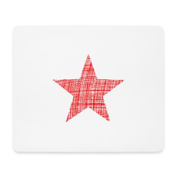 roter Stern red star retro - Mousepad (Querformat) - Weiß - Vorne