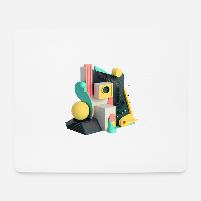 3D - Mousepad (Querformat) - Weiß