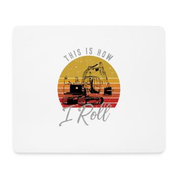 Lustiger Bagger Spruch für Baggerfahrer - Mousepad (Querformat) - Weiß - Vorne