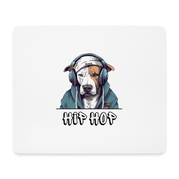 Hip Hop Chien Idée Cadeau passion - Tapis de souris (format paysage) - blanc - Devant