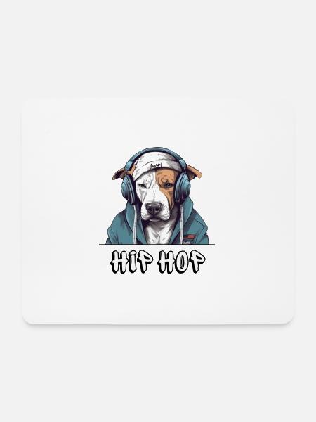 Hip Hop Dog Gift Idea Passion - Mouse Pad (horizontal) - white