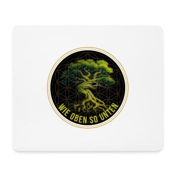 Yggdrasil Hermetic Mystic Tree of Wisdom Design - Mouse Pad (horizontal) - white - Front