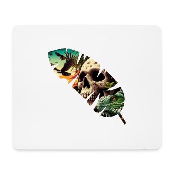 Plume de la mort - Tapis de souris (format paysage) - blanc - Devant