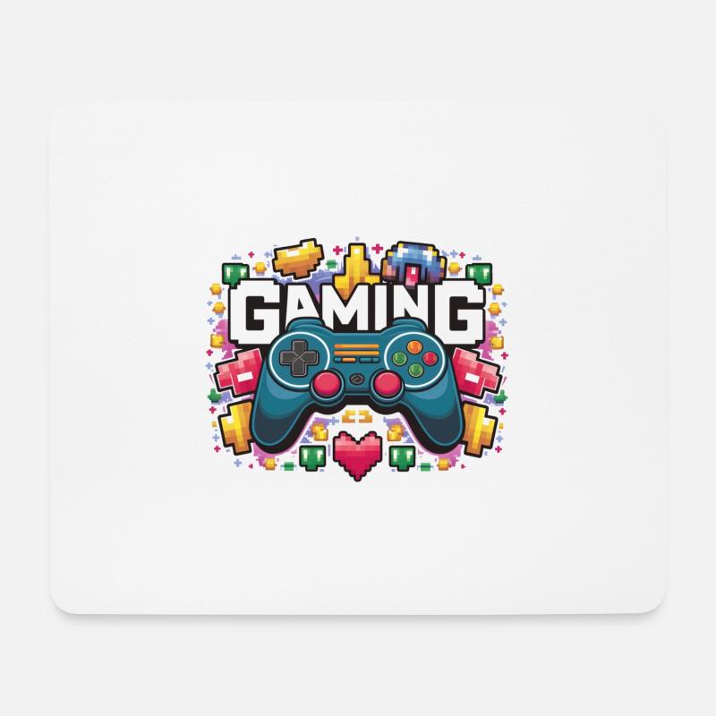 Gaming - Controller - Mousepad (Querformat) - Weiß