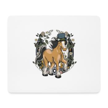 Gebirge Pferd Pferde Alpen Tirol Tiroler Hufeisen - Mousepad (Querformat) - Weiß - Vorne
