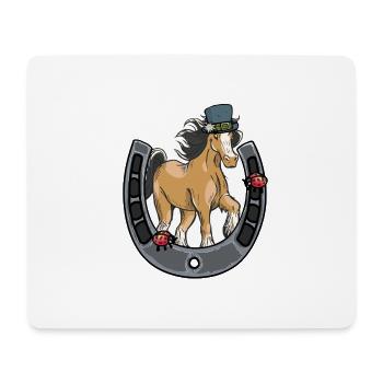 Tyrolean Horse Ladybug Horseshoe Horses Tyrol - Mouse Pad (horizontal) - white - Front