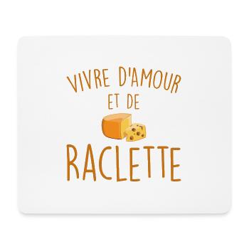 Leben von Liebe und Raclette - Mousepad (Querformat) - Weiß - Vorne