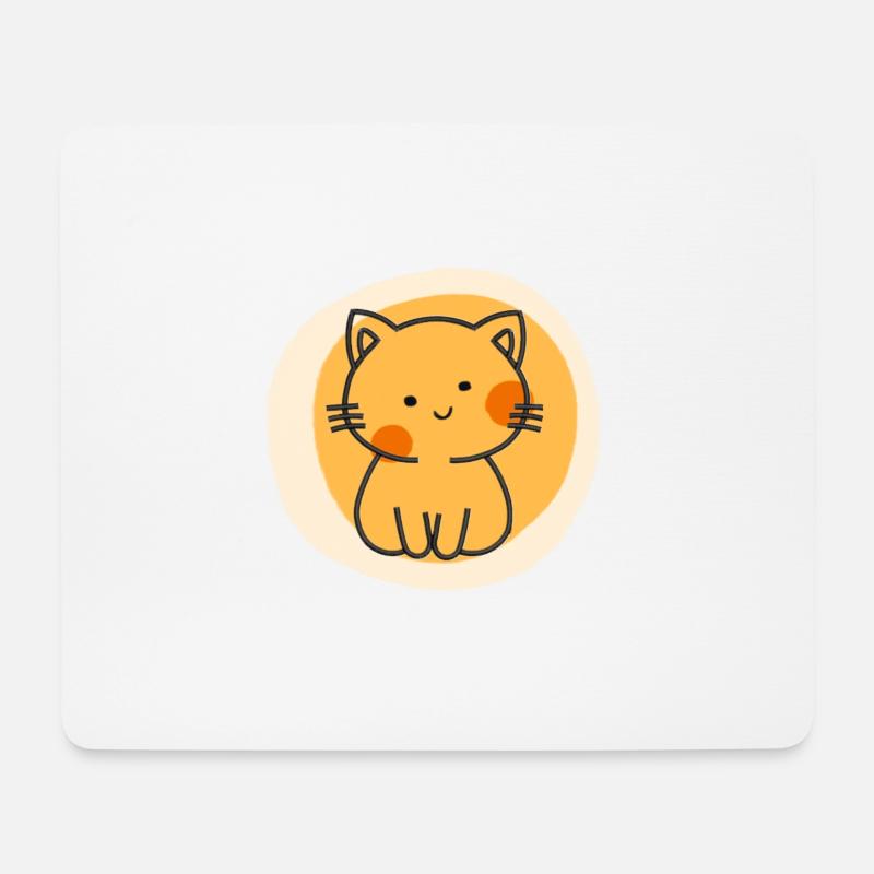 Kidi Cat - Tapis de souris (format paysage) - blanc