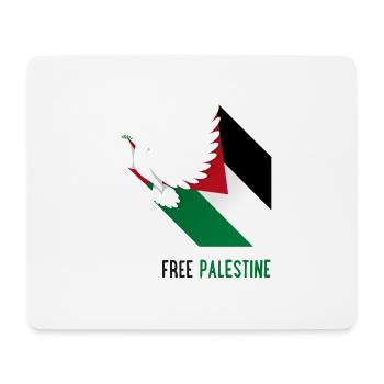Colombe de la paix et drapeau de la Palestine Free - Tapis de souris (format paysage) - blanc - Devant