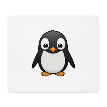 Dessin animé de pingouin câlin mignon - Tapis de souris (format paysage) - blanc - Devant