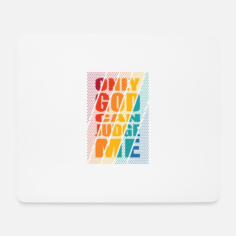 Diagonale Neon-Halftone Grafik - Mousepad (Querformat) - Weiß