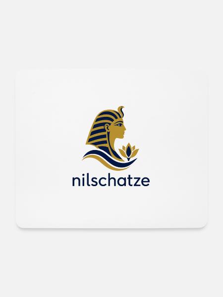 Nilschätze Pharao Profil Logo - Mousepad (Querformat) - Weiß