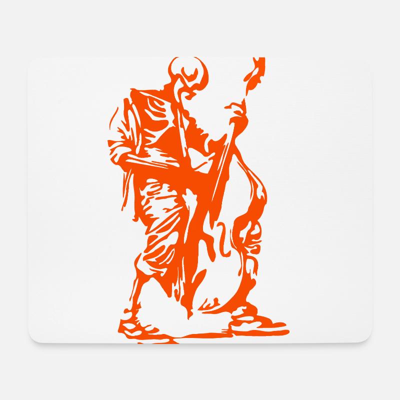 Contrabass Orangeman - Mousepad (Querformat) - Weiß